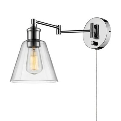 Globe Electric LeClair 1-Light Wall Sconce in Chrome - Bed Bath & Beyond